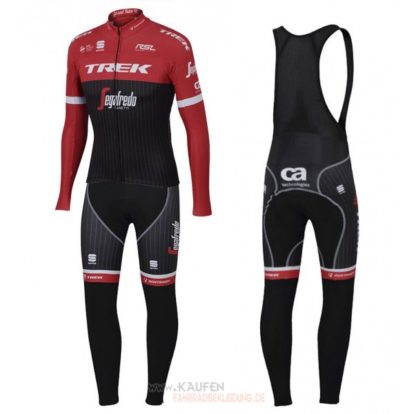 Trek Segafredo Langarmtrikot 2017 Und Lange Tragerhose Shwarz Und Rot